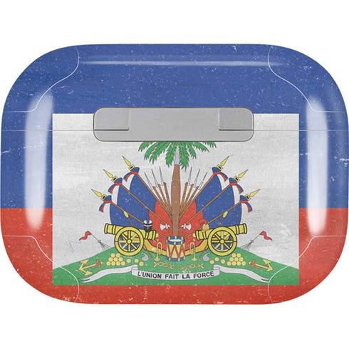 Haiti Flag Distressed AirPods Skins